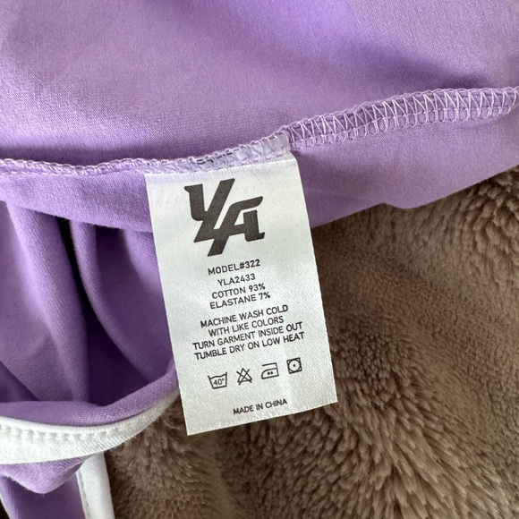Youngla Purple Tank Top Curved Hem Golden Era workout lilac lavender - Picture 5 of 7